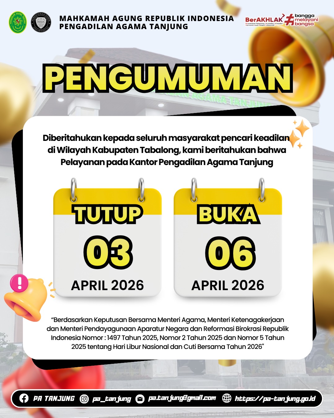 Pengumuman Libur