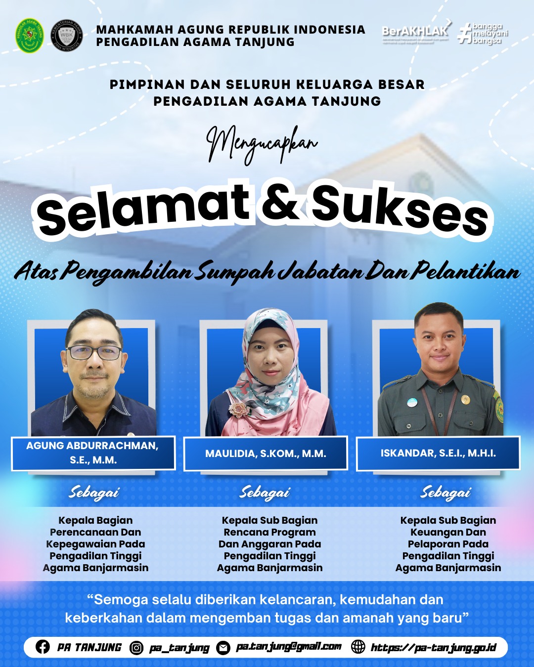 ucapan pelantikan PTA